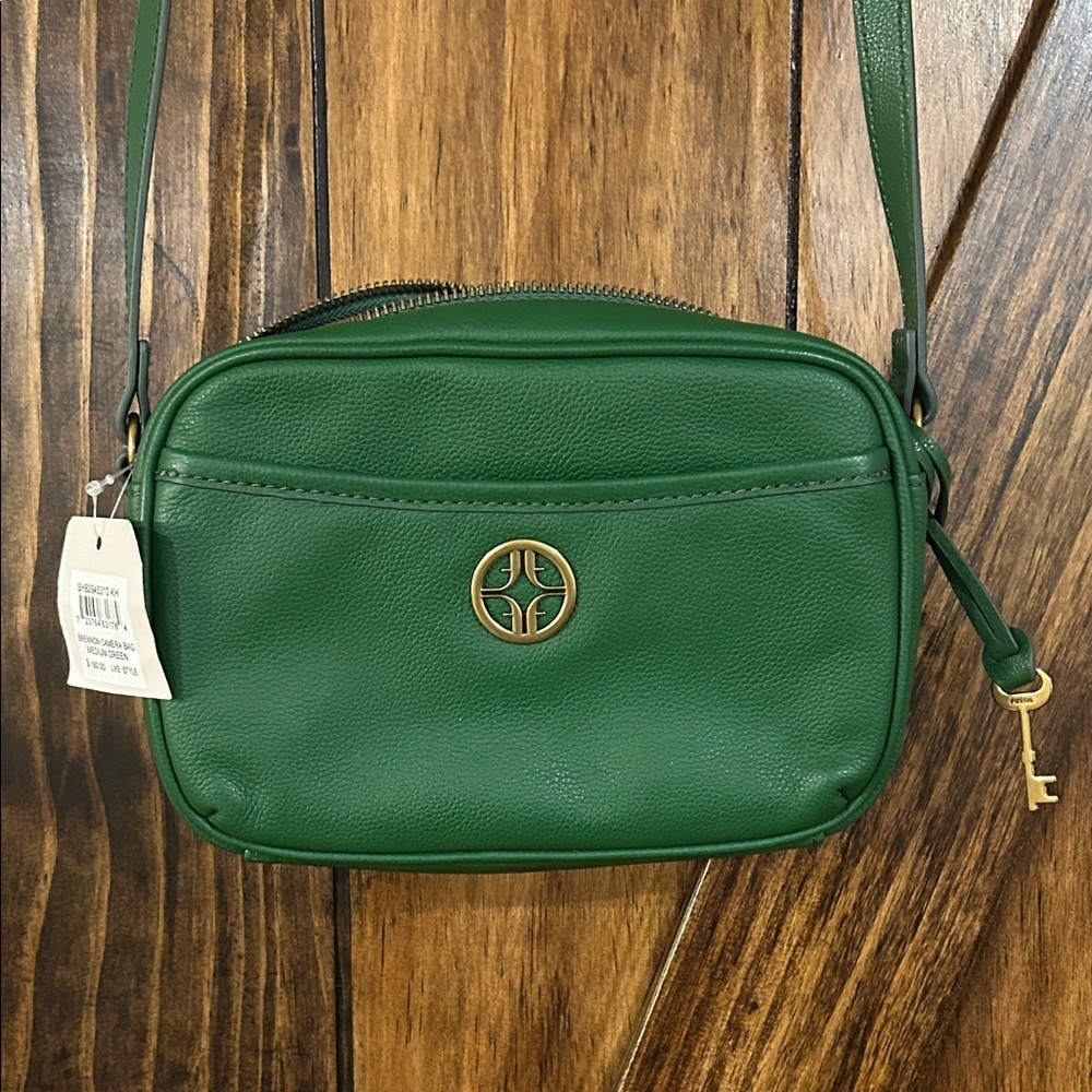 Fossil Brennon Medium Green Crossbody Bag